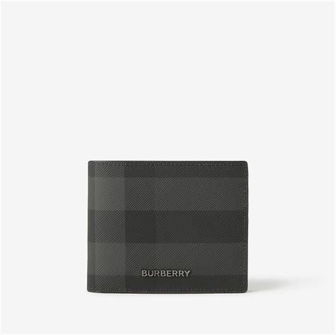 burberry charcoal|Check Slim Bifold Wallet in Charcoal .